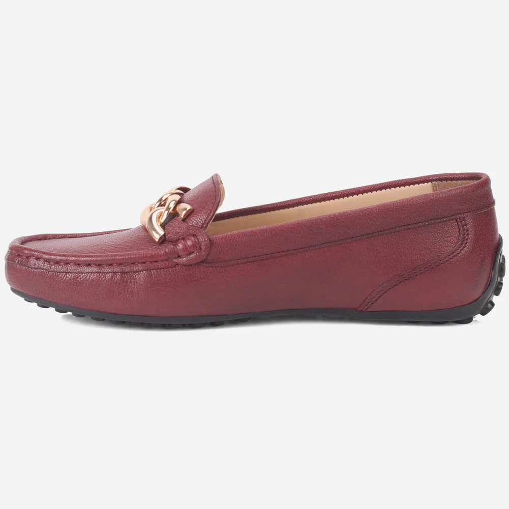 Women "BORLA" Buckled Leather Moccasins - Image 3
