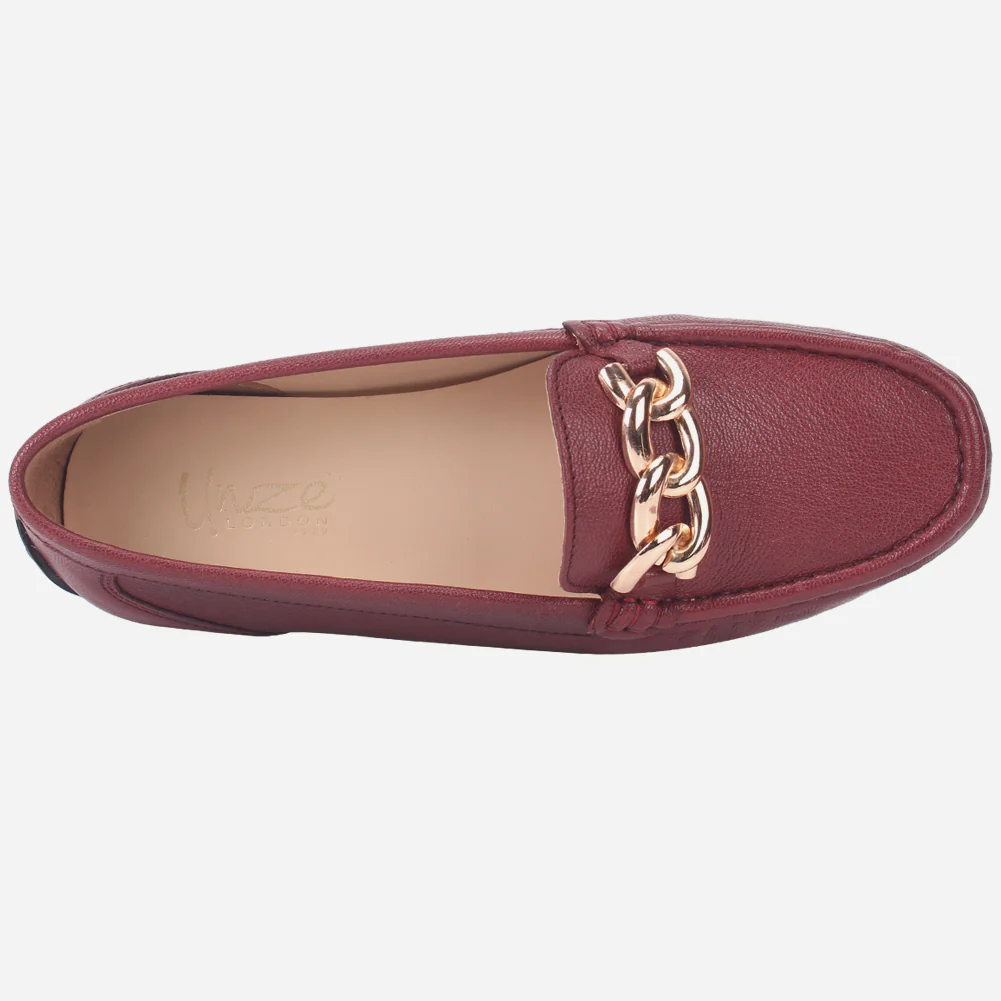 Women "BORLA" Buckled Leather Moccasins - Image 4