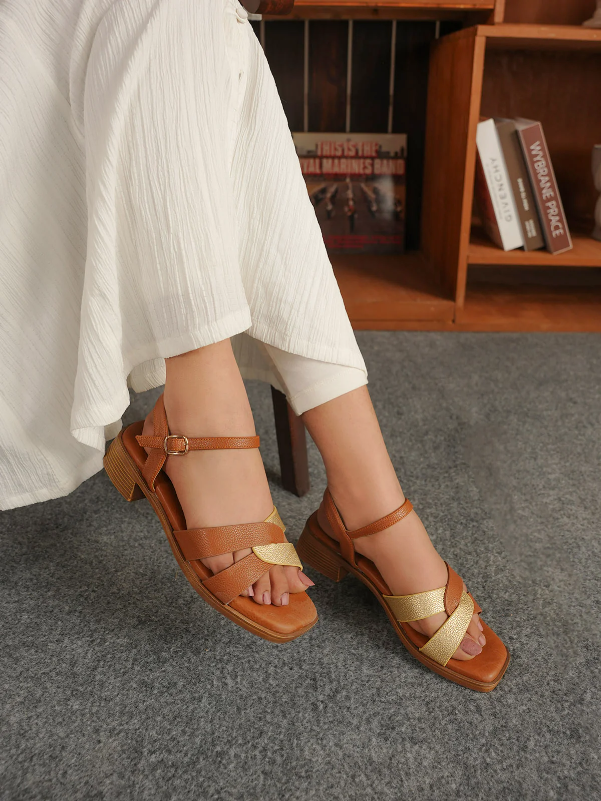 Women "BYRNE" Elegant Block Heel Sandals - Image 3