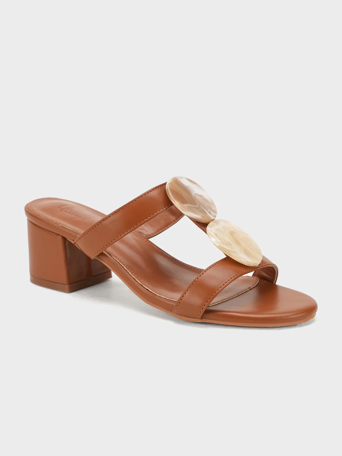 Women "CAITLIN" Slip On Block Heel Sandals - Image 2