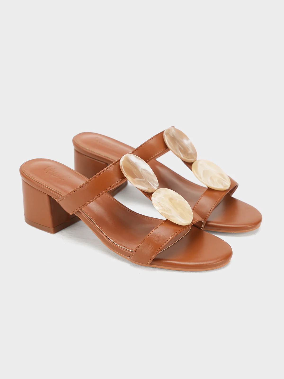 Women "CAITLIN" Slip On Block Heel Sandals - Image 4