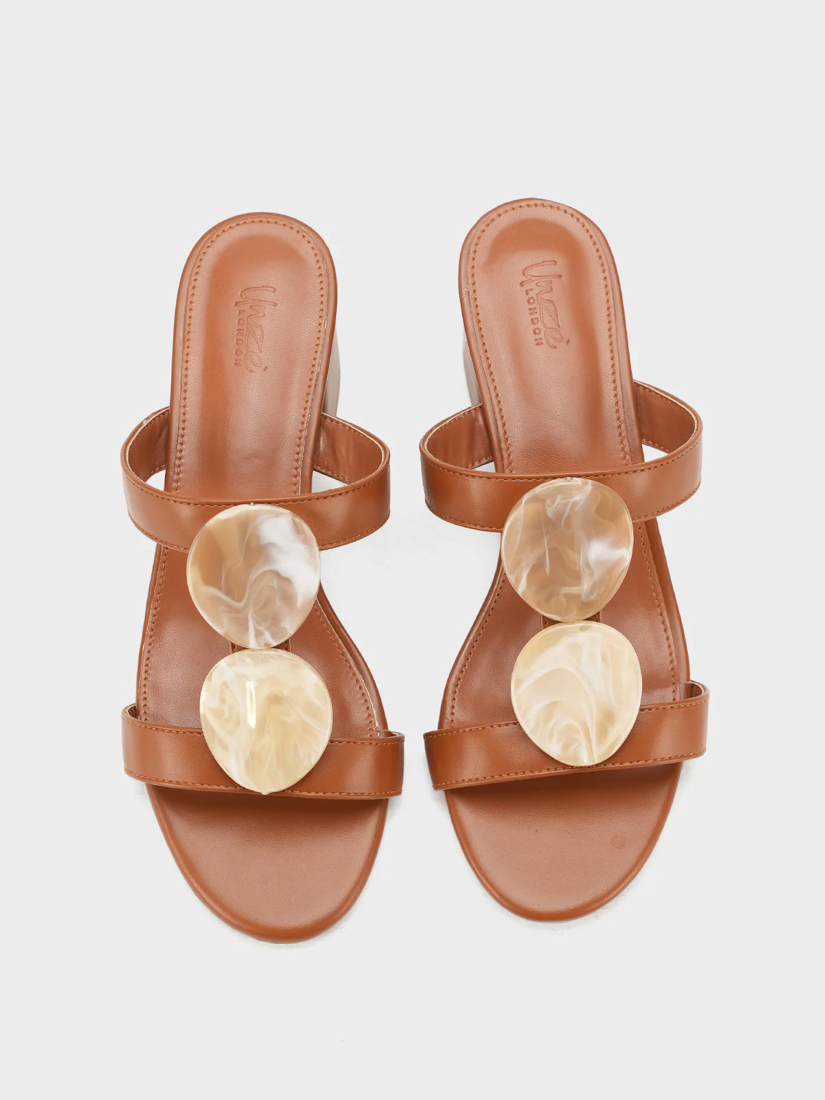 Women "CAITLIN" Slip On Block Heel Sandals - Image 9