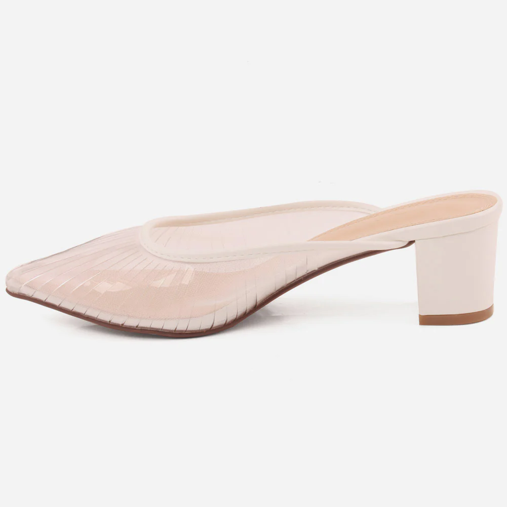 Women "CANDACE" Pointed toe Transparent Slippers - Image 3