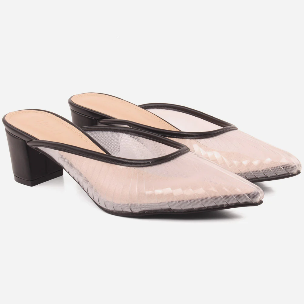 Women "CANDACE" Pointed toe Transparent Slippers - Image 2