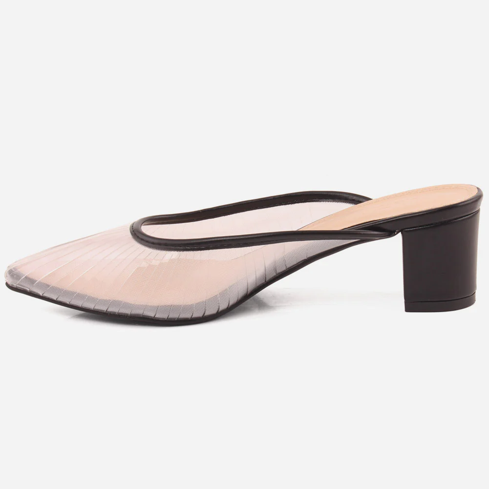 Women "CANDACE" Pointed toe Transparent Slippers - Image 3