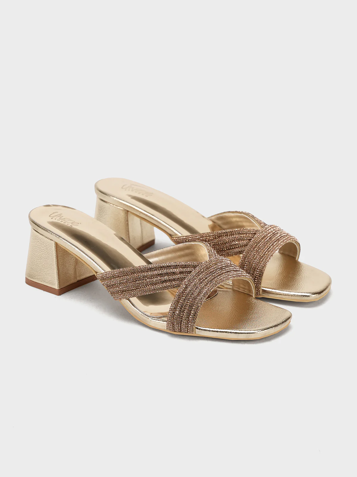 Women "CARISSA" Glamour Block Heel Sandals - Image 2