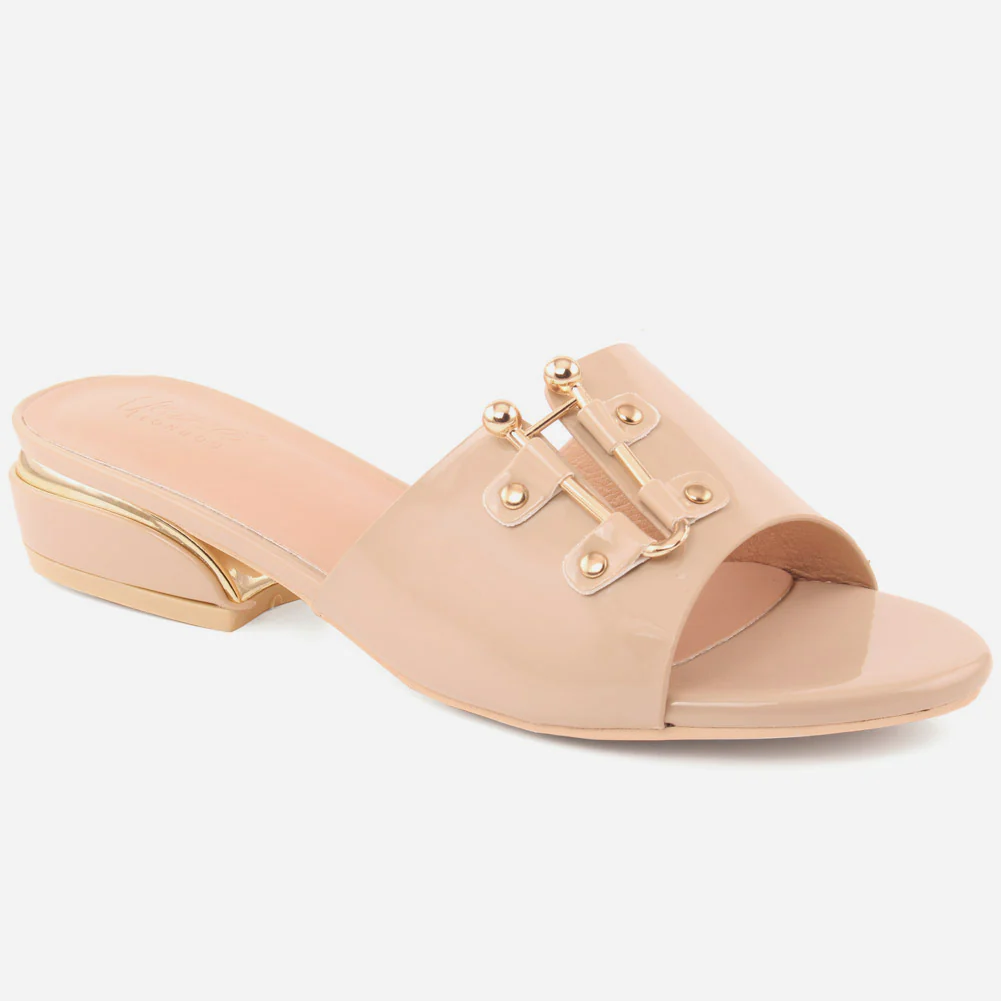 Women "CARLA" Classic Block Heel Slippers