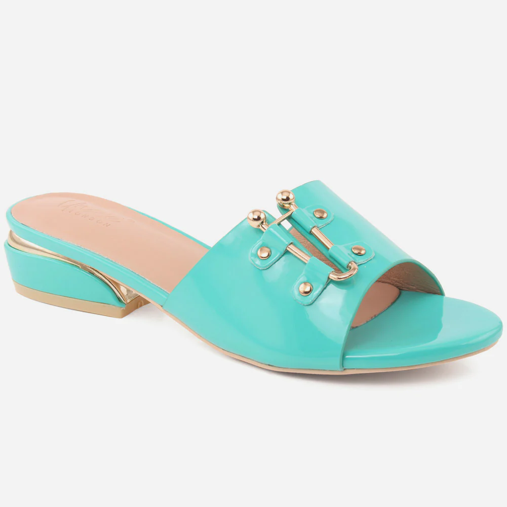 Women "CARLA" Classic Block Heel Slippers