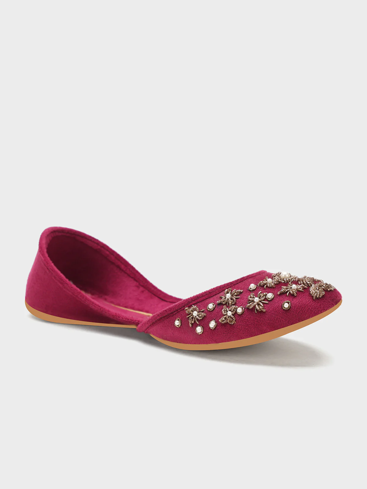 Women "CHANDI" Traditional Embroidered Khussa - Image 2