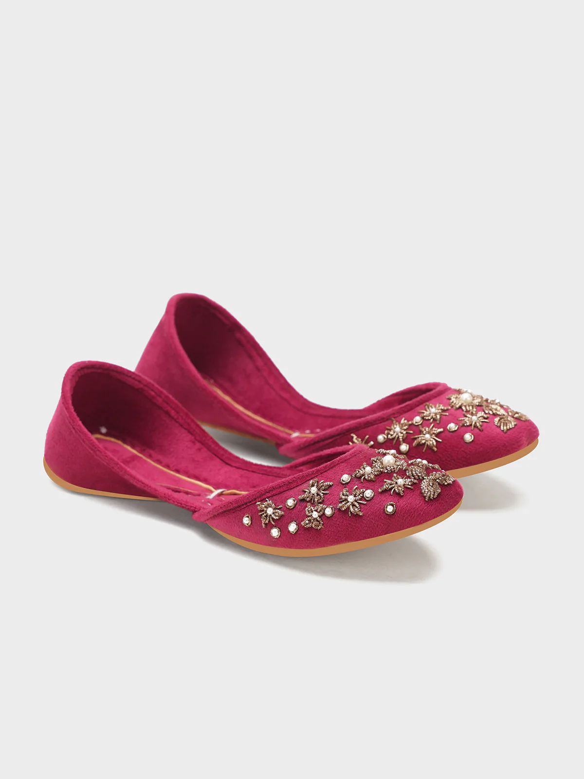 Women "CHANDI" Traditional Embroidered Khussa - Image 3