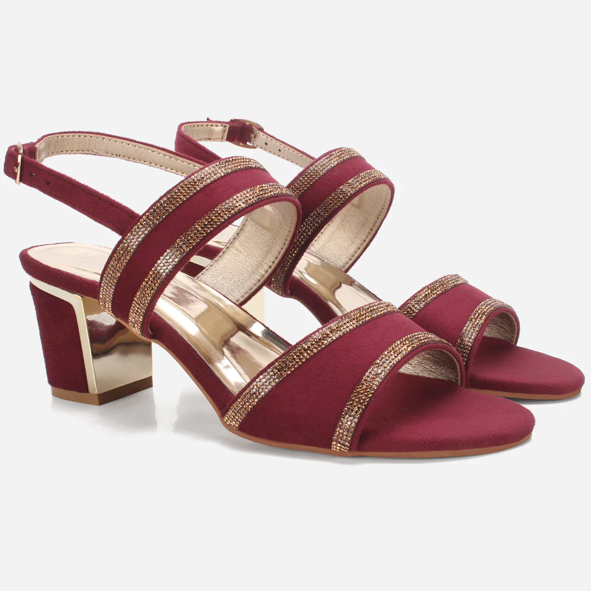 Women "CHAPIN" Shimmery Open Toe Sandals - Image 2