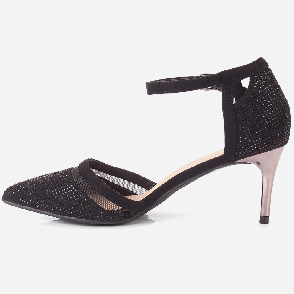 Women "COMET" Shiny Pointy Sandals - Image 3