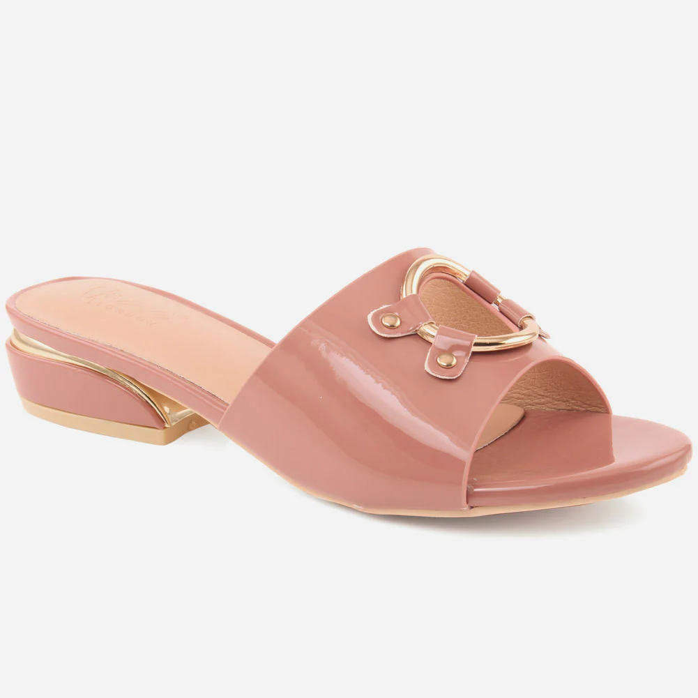 Women "CONNIE" Block Heel Slippers