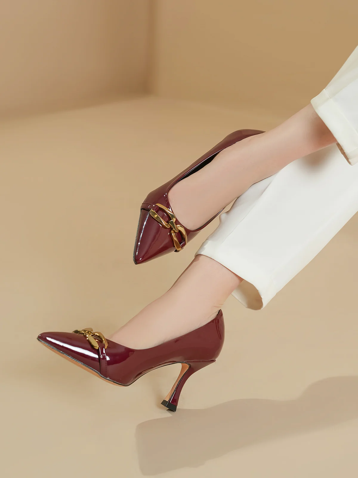 Women "CORRADO" Sleek Pointed Toe Court Shoes - Image 6
