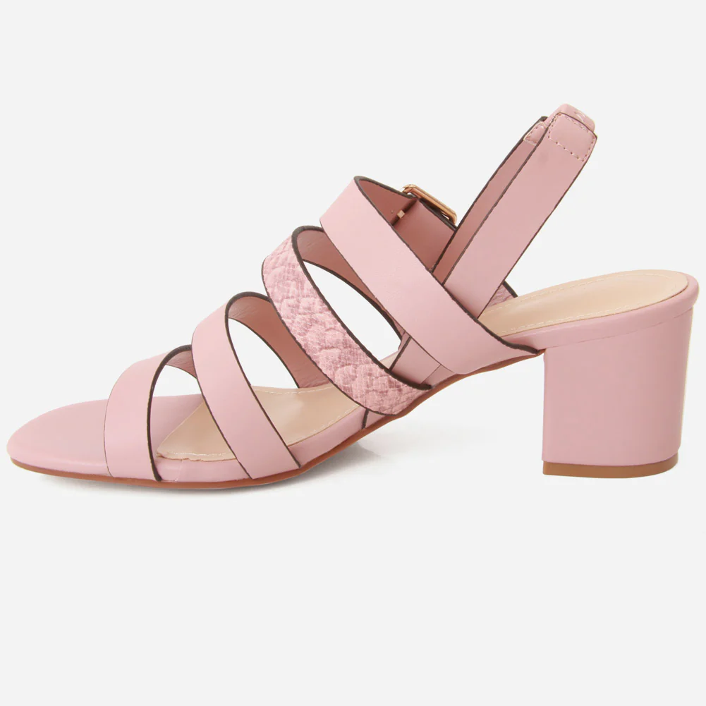 Women "CORYSE "Block Heel Tow Tone Starppy Sandals - Image 3