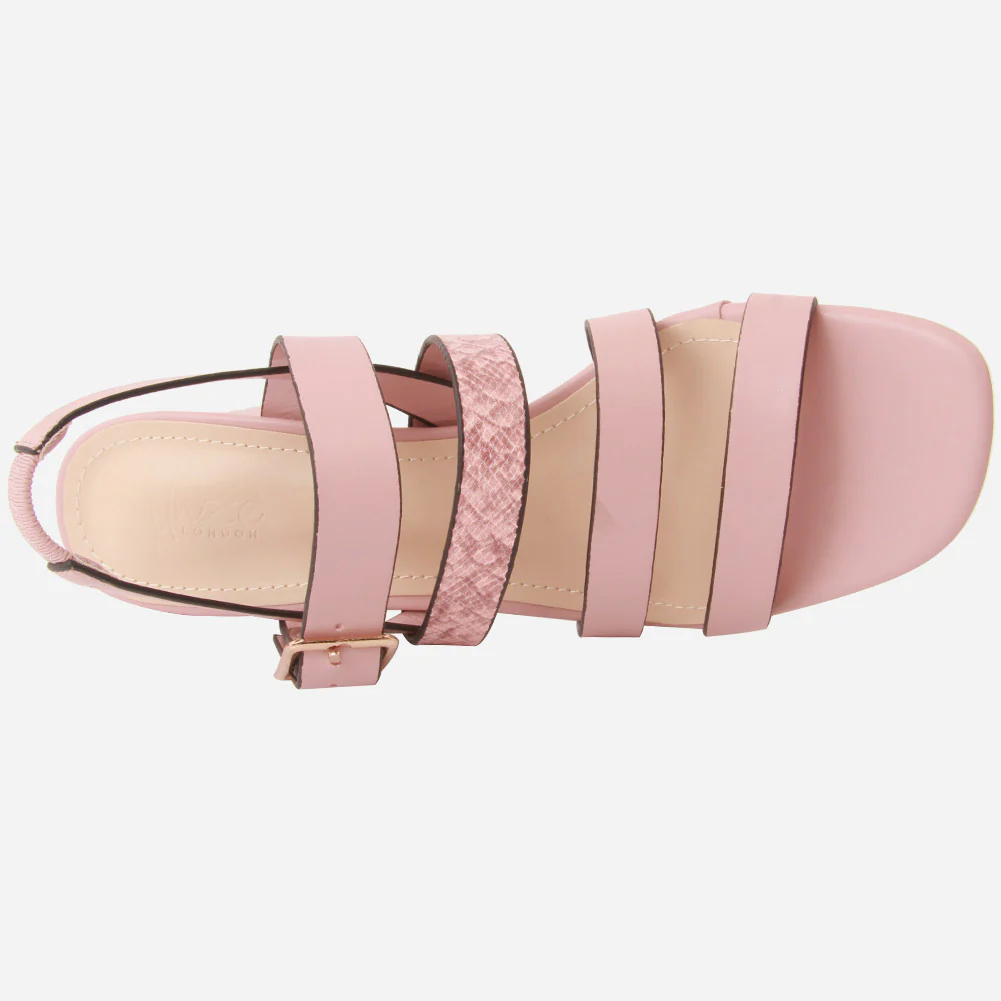 Women "CORYSE "Block Heel Tow Tone Starppy Sandals - Image 4