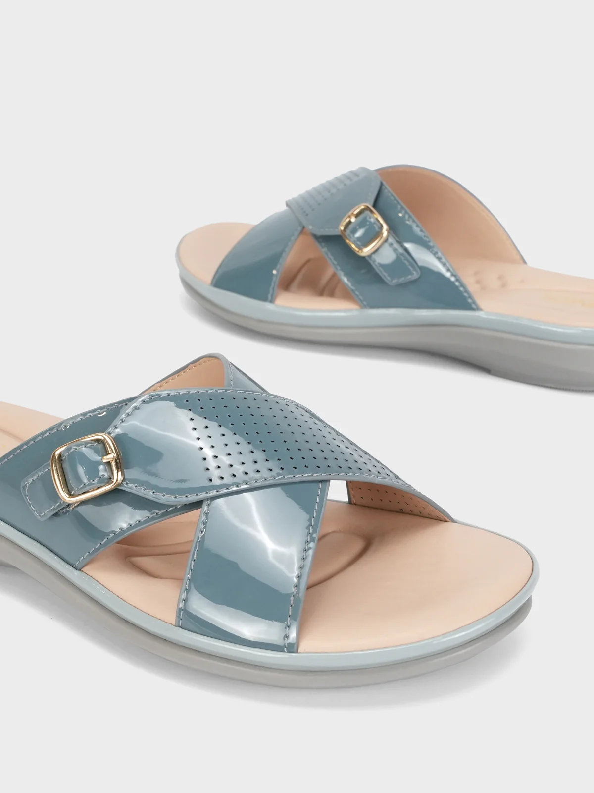 Women "CRESIDA" Crossover Comfy Flat Slippers - Image 4