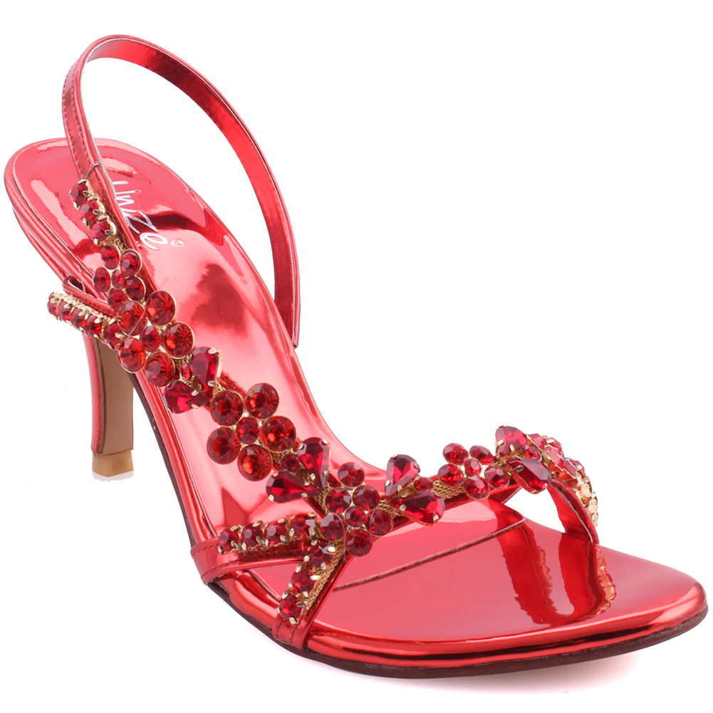 Women “CREYS” Open Toe Opulent Style Sling back Heel Sandal