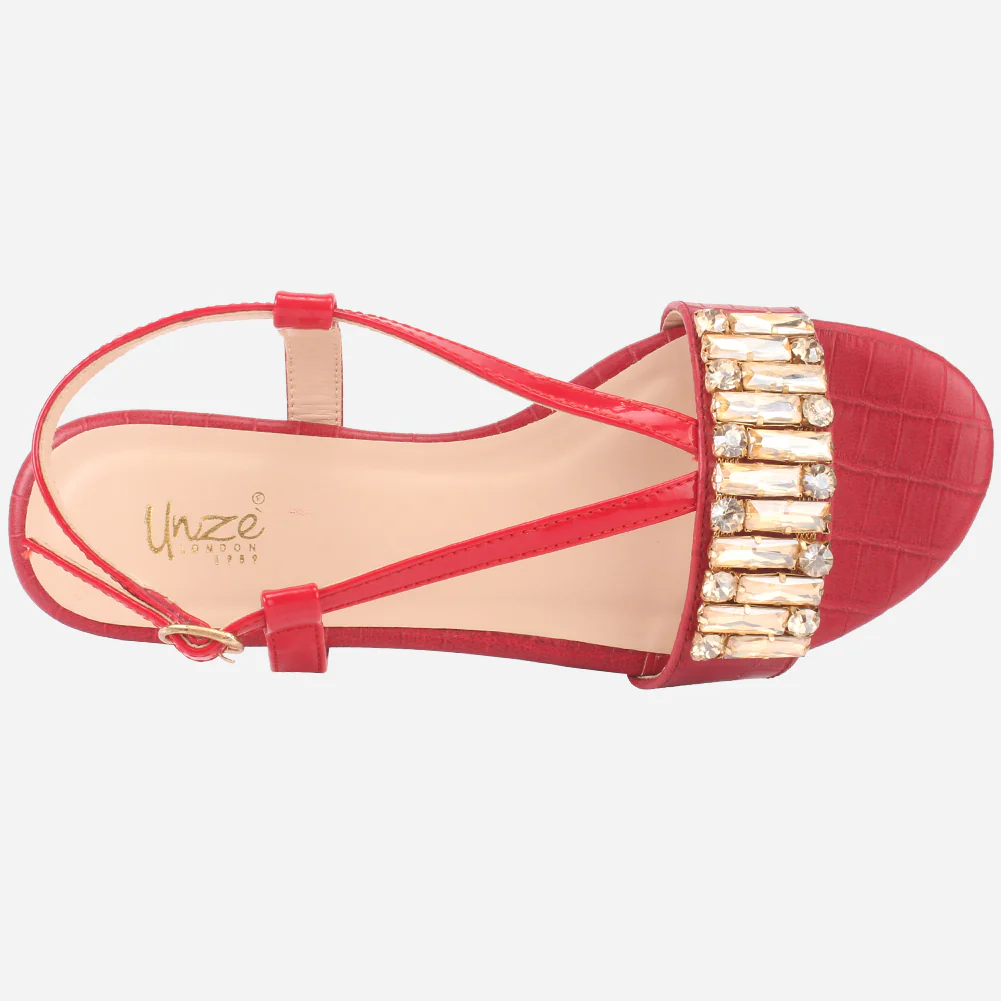 Women "DANTE" Stylish Diamantes Sandals - Image 4