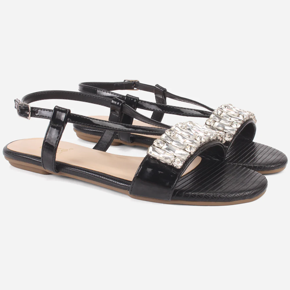 Women "DANTE" Stylish Diamantes Sandals - Image 2
