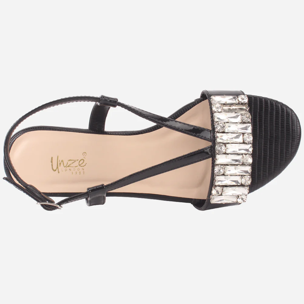 Women "DANTE" Stylish Diamantes Sandals - Image 4