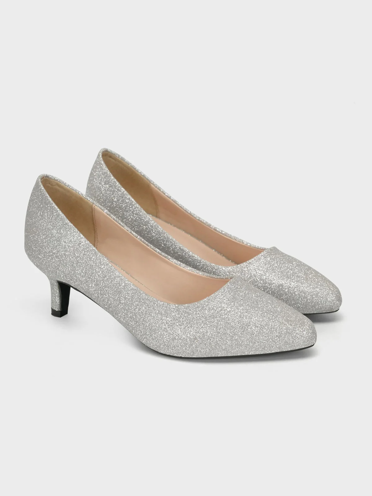 Women "DAWES" Glitter Pointed Toe Courts - Image 2