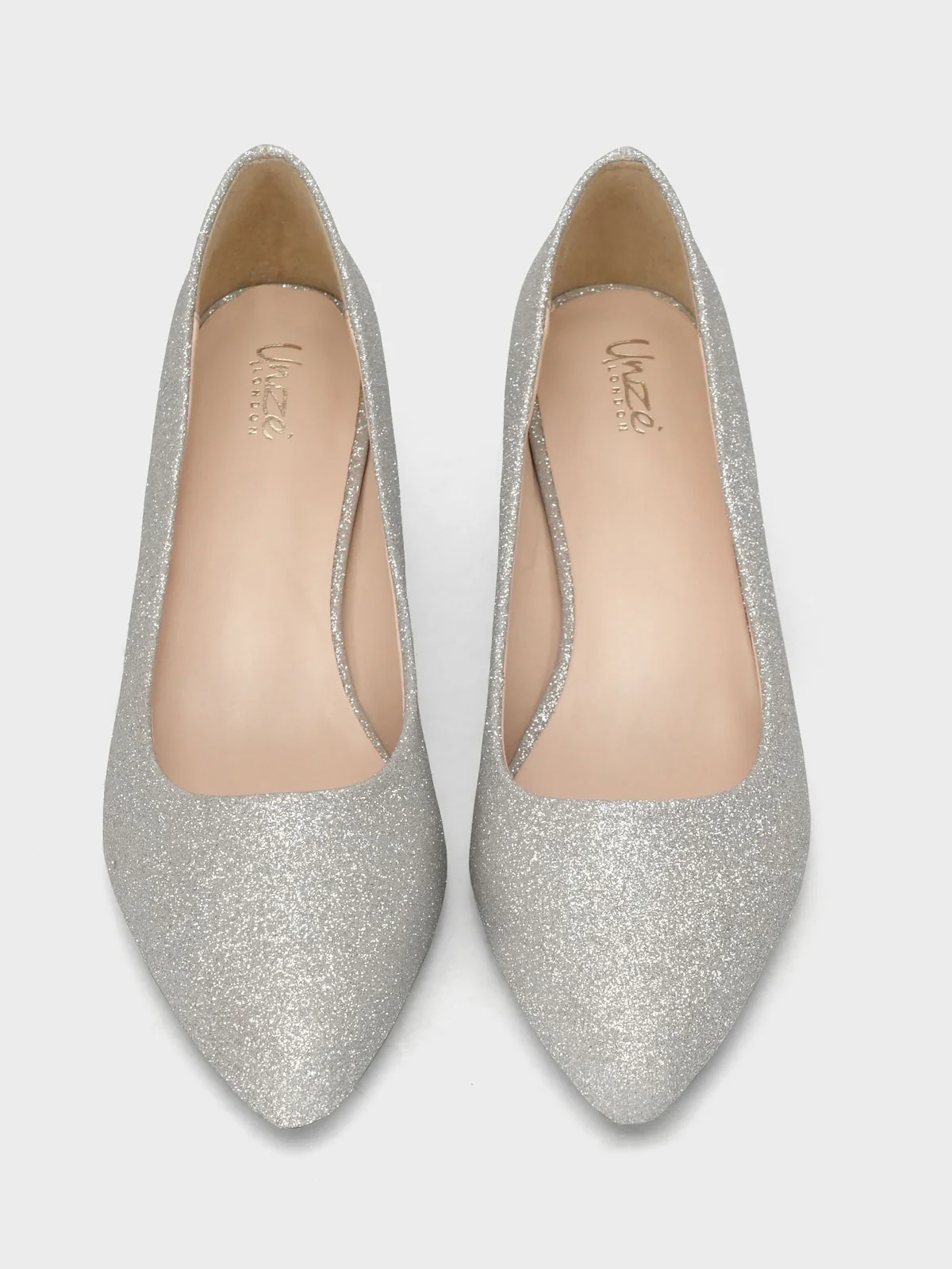 Women "DAWES" Glitter Pointed Toe Courts - Image 5