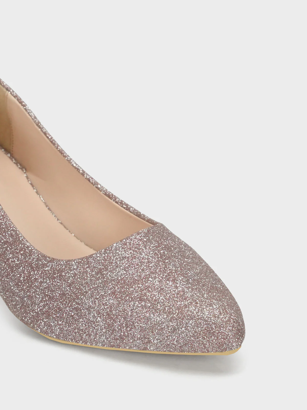 Women "DAWES" Glitter Pointed Toe Courts - Image 4