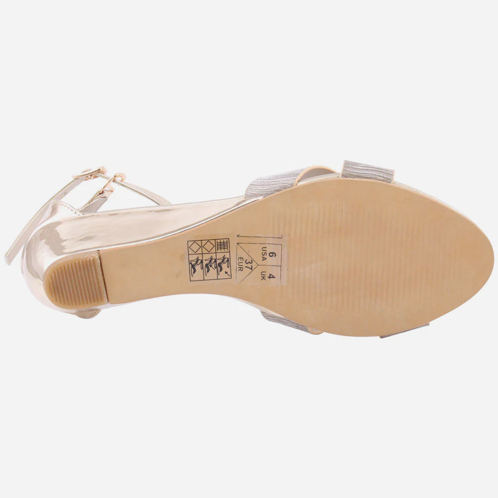 Women "DEBRA" Glossy Crossover Straps Sandals - Image 5