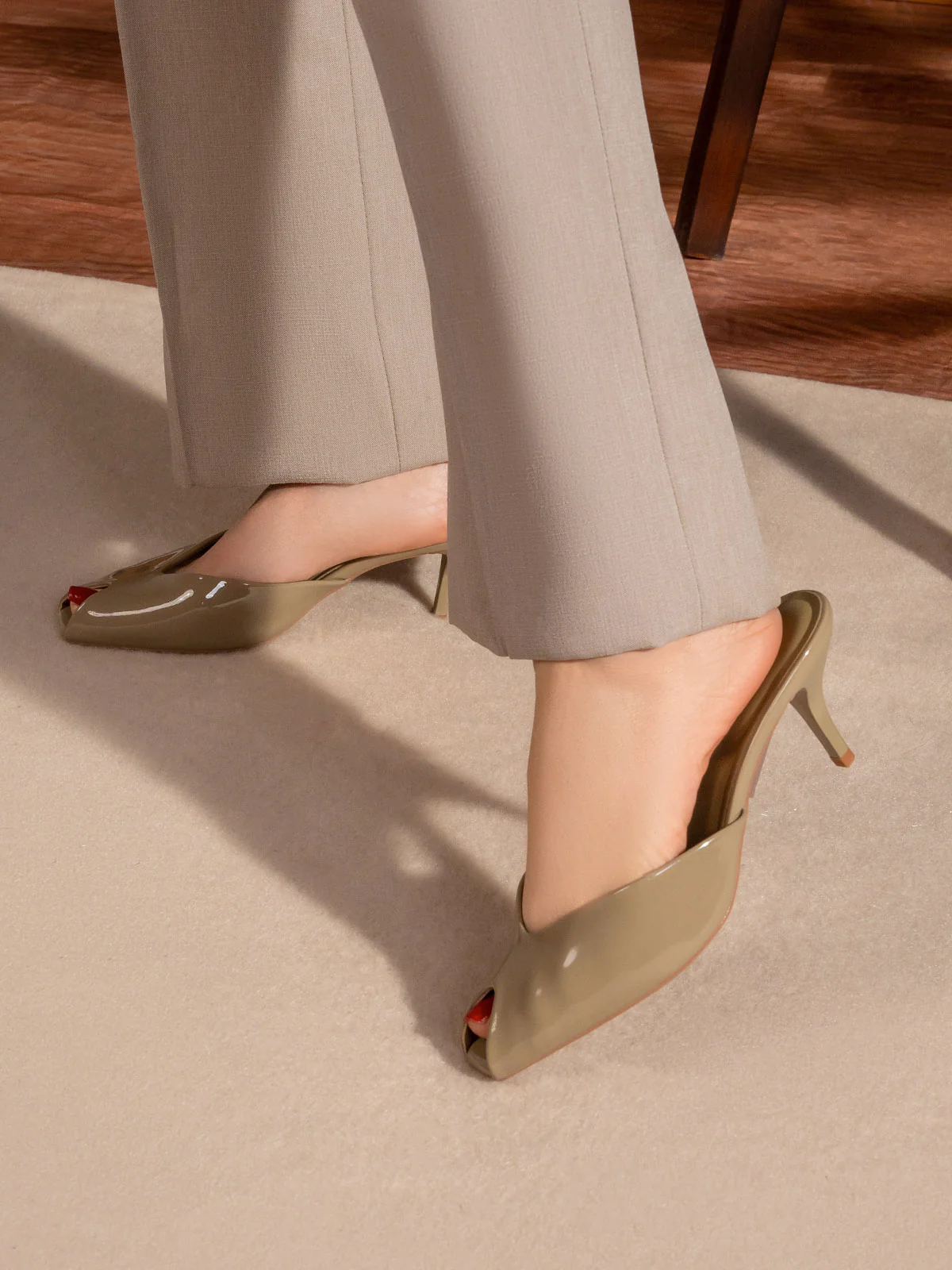 Women "DEBRA" Stylish Slip On Heel Sandals - Image 10