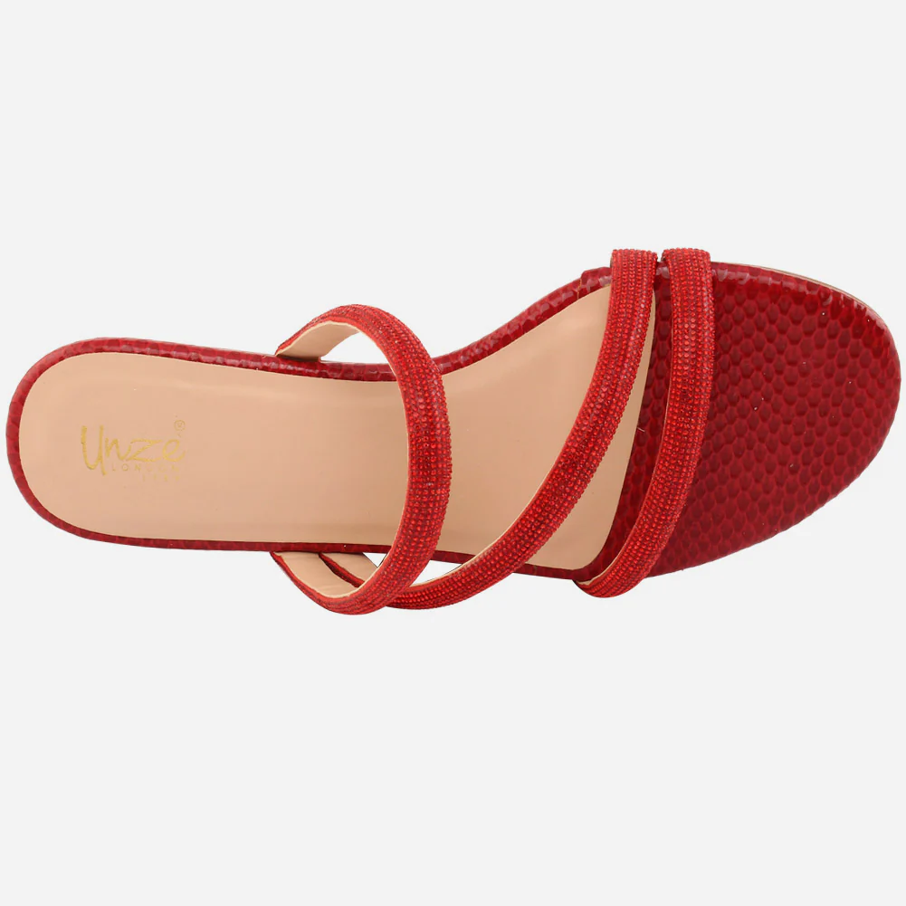 Women "Dee" Stone Strap Slip On Slippers - Image 4