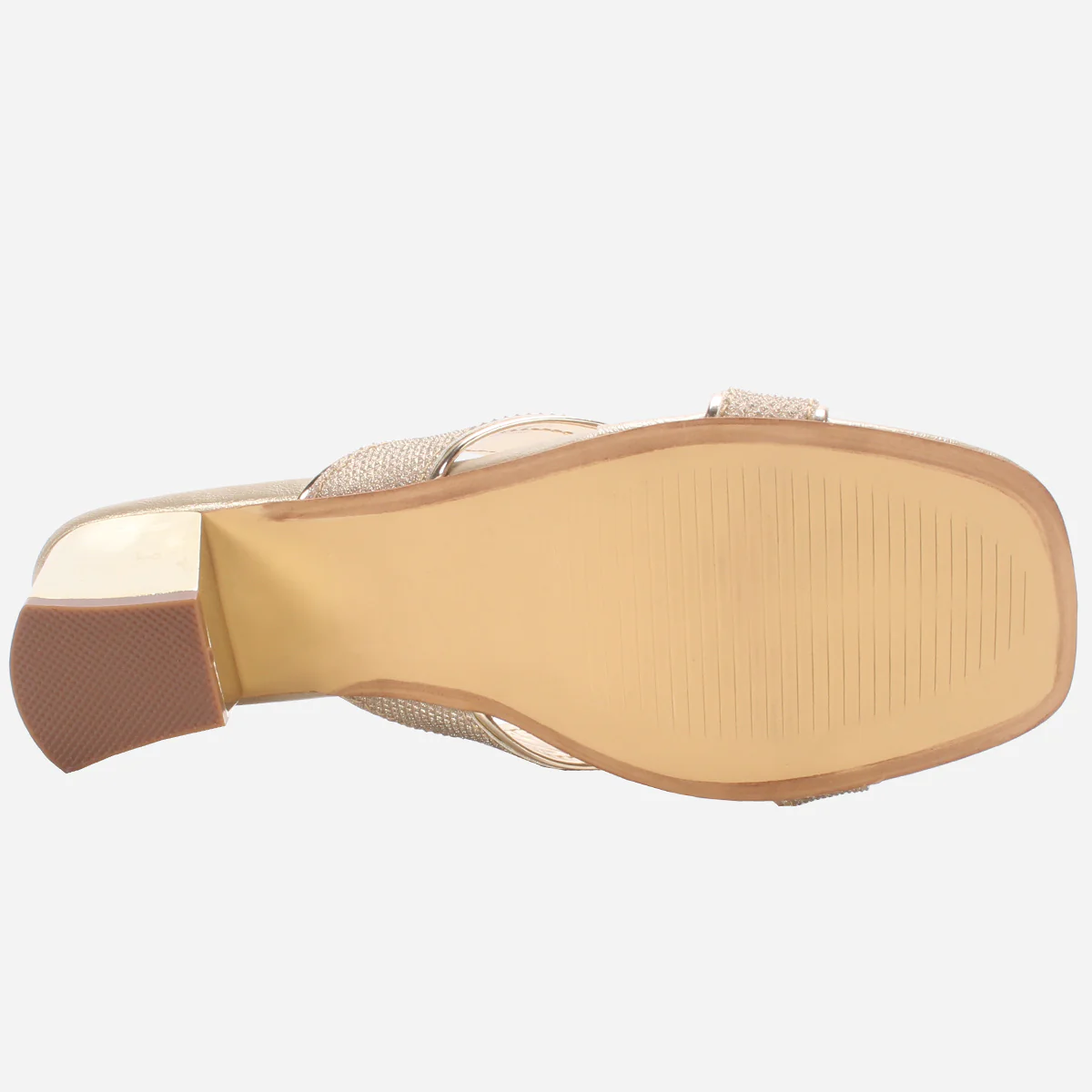 Women "DESERAE" Shimmer Block Heel Sandals - Image 5