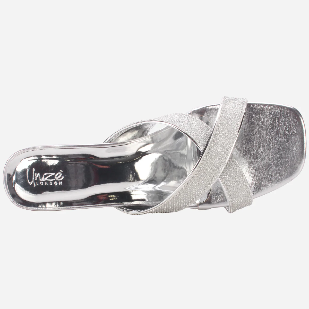 Women "DESERAE" Shimmer Block Heel Sandals - Image 4
