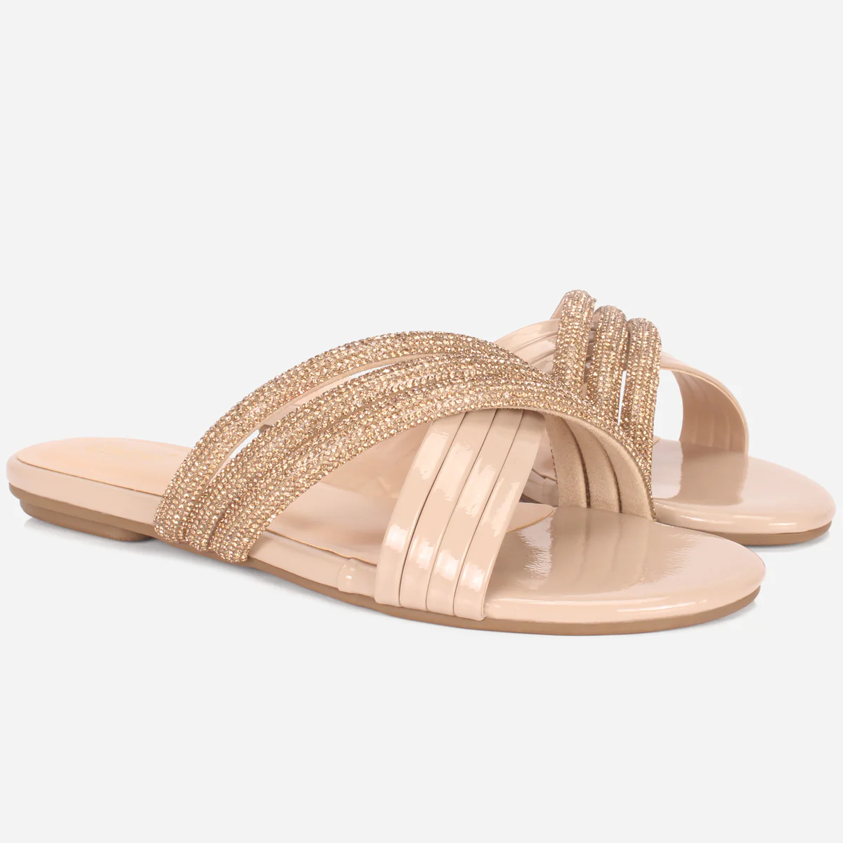 Women "DIANE" Decorated Flat Heel Slippers - Image 2