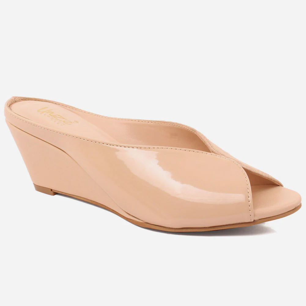 WOMEN "EDDIE" TWO TONE COMFORT WEDGE SLIP ON