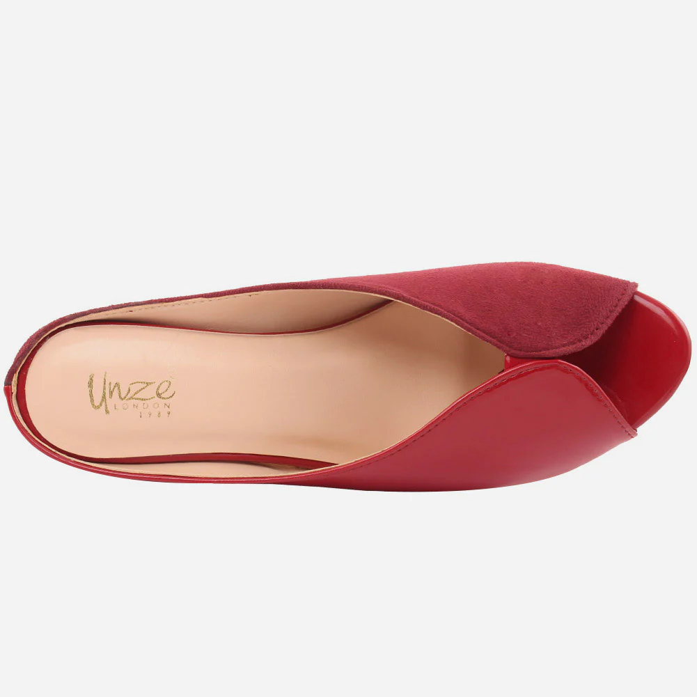 WOMEN "EDDIE" TWO TONE COMFORT WEDGE SLIP ON - Image 4