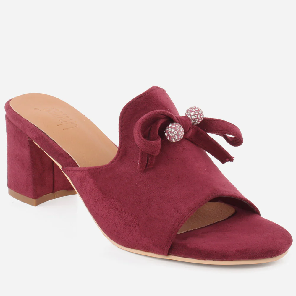 Women" EDIE" Multi Color Fabric Block Heel Sandals