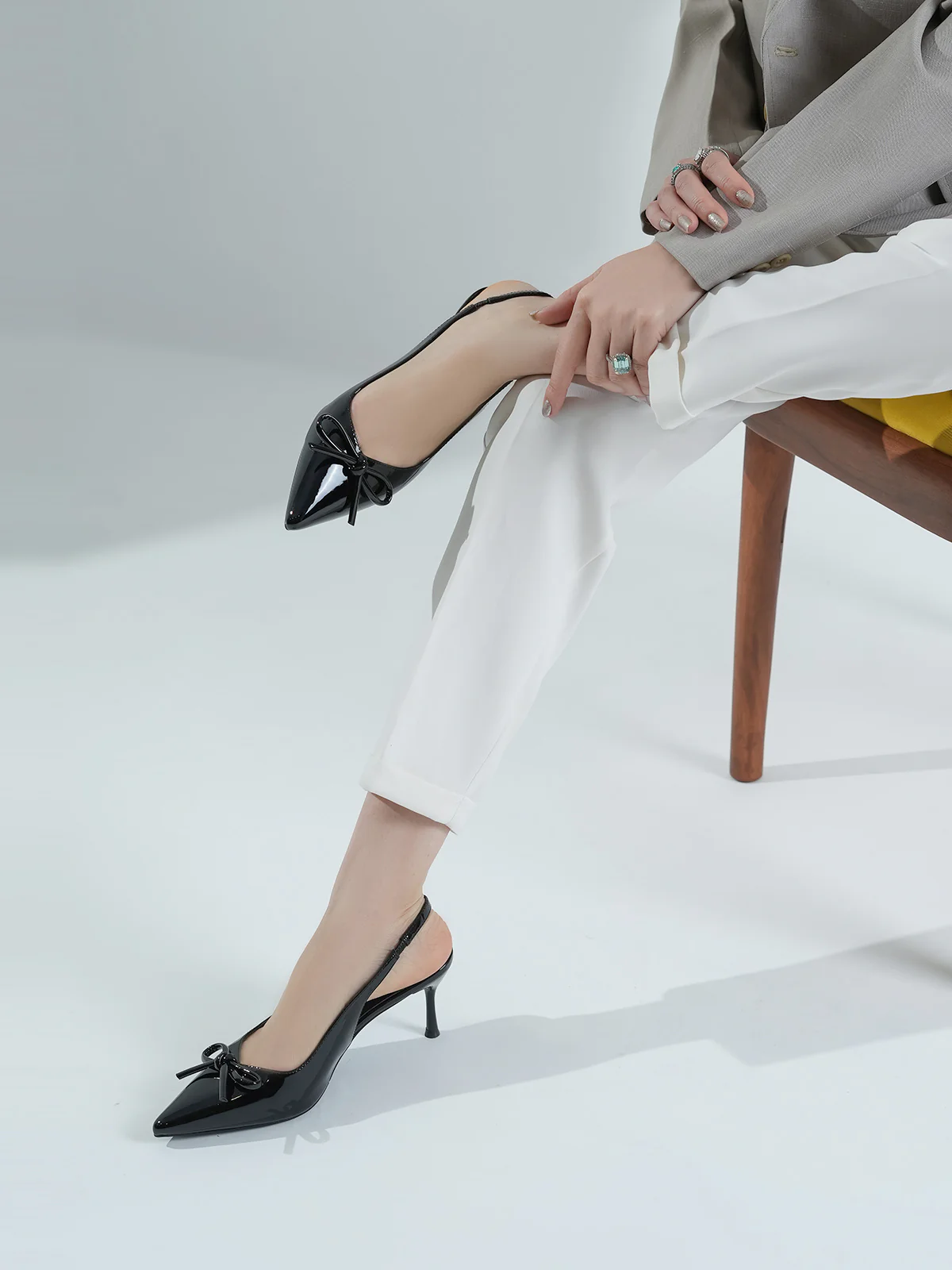 Women "ELAINE" Pointed Toe Sandals - Image 10