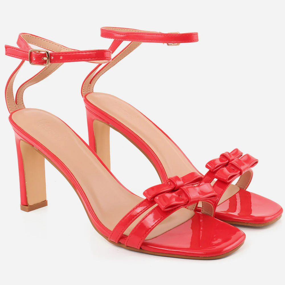 Women "ELLE" Soft Patent  Block Heel Sandals - Image 2