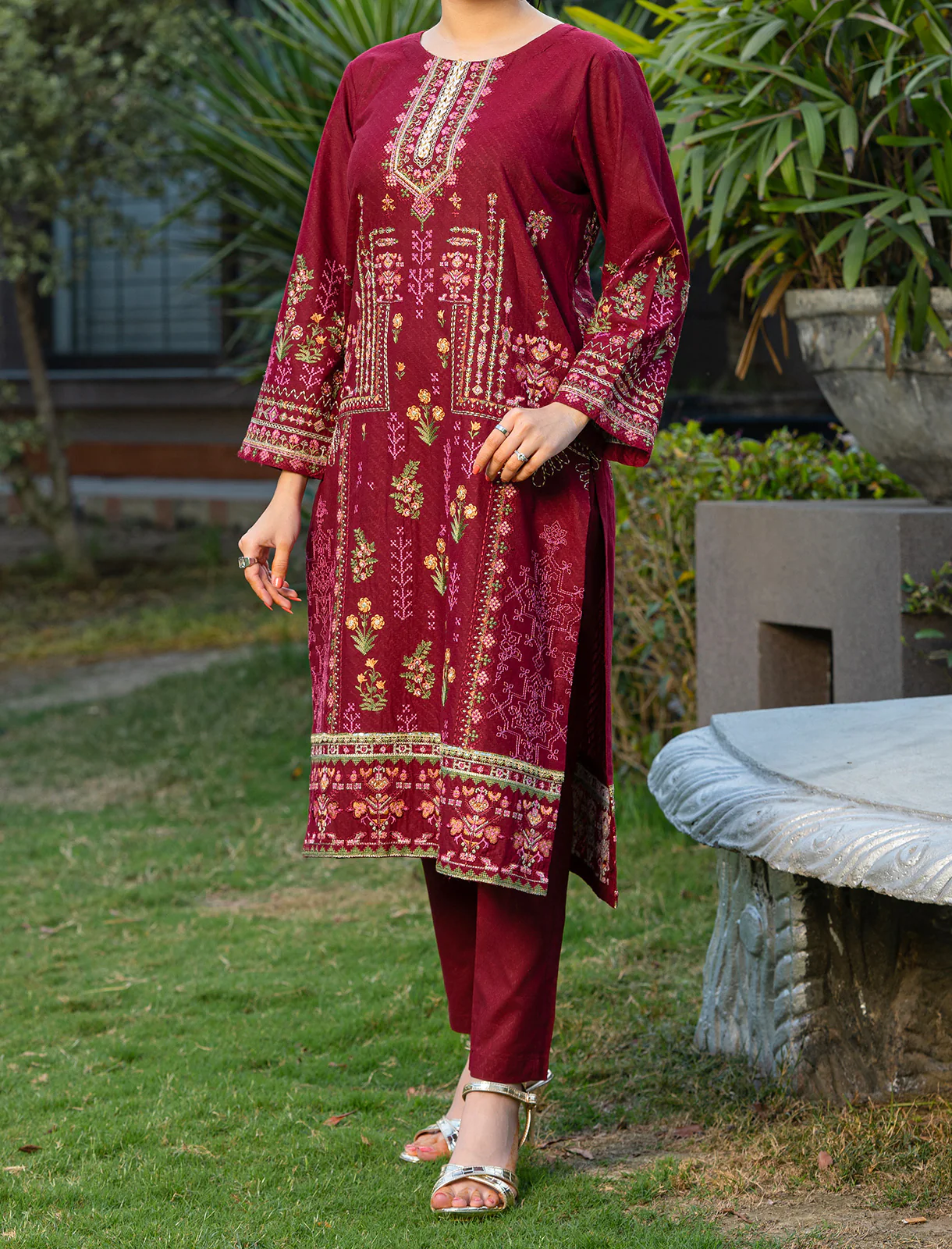Women "ELNORA"Embroidered Lawn Two Piece Suit