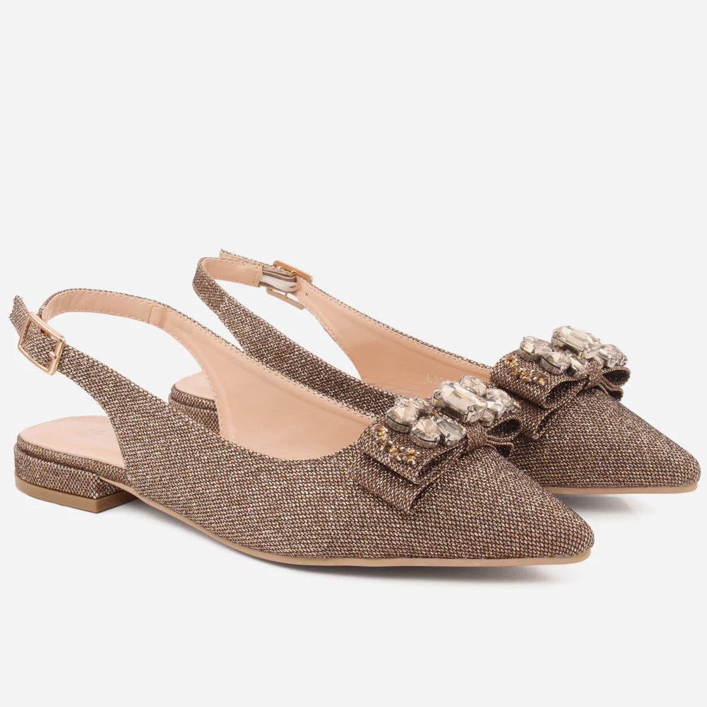 Women "ERIN" Glittering Low Heel Sandals - Image 2