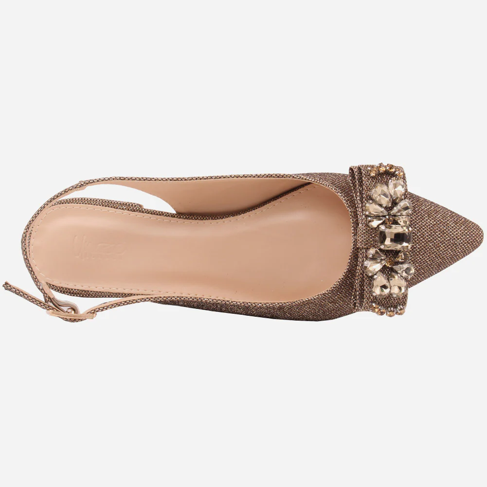 Women "ERIN" Glittering Low Heel Sandals - Image 4