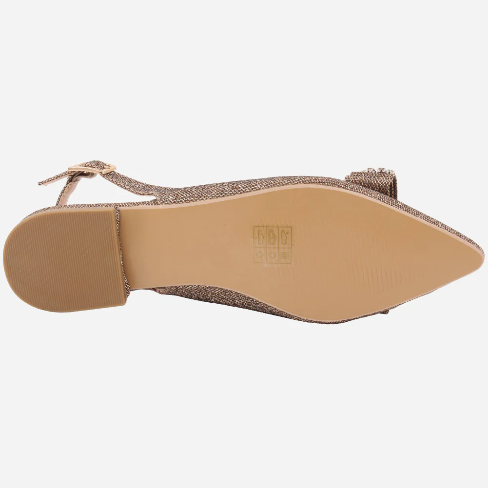 Women "ERIN" Glittering Low Heel Sandals - Image 5