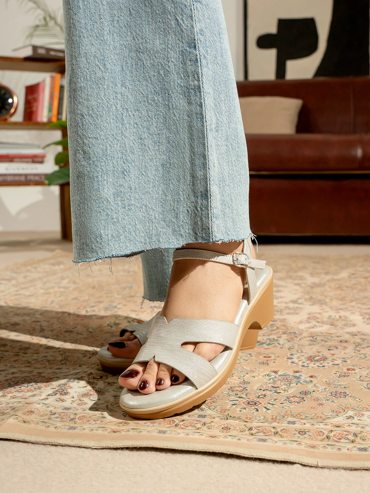 Women "ETHAN" Secure Fit Buckle Sandals - Image 3