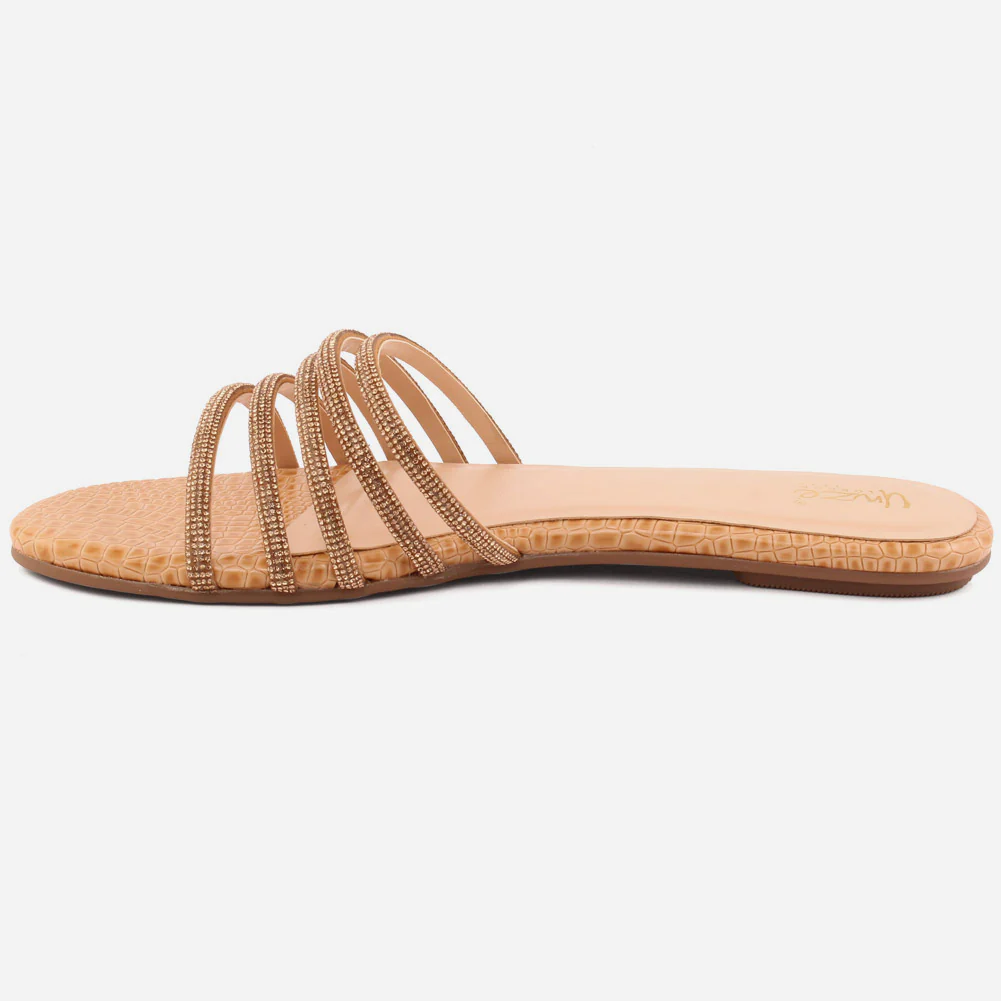 Women "Ethel" Stone Strap Slip On Slippers - Image 3