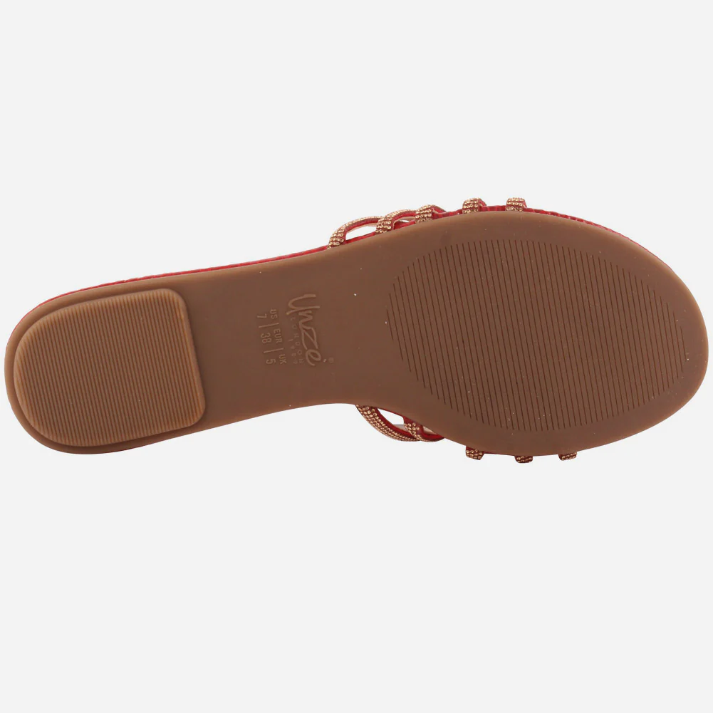 Women "Ethel" Stone Strap Slip On Slippers - Image 5