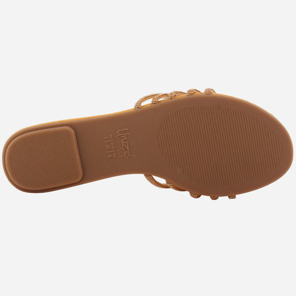 Women "Ethel" Stone Strap Slip On Slippers - Image 7