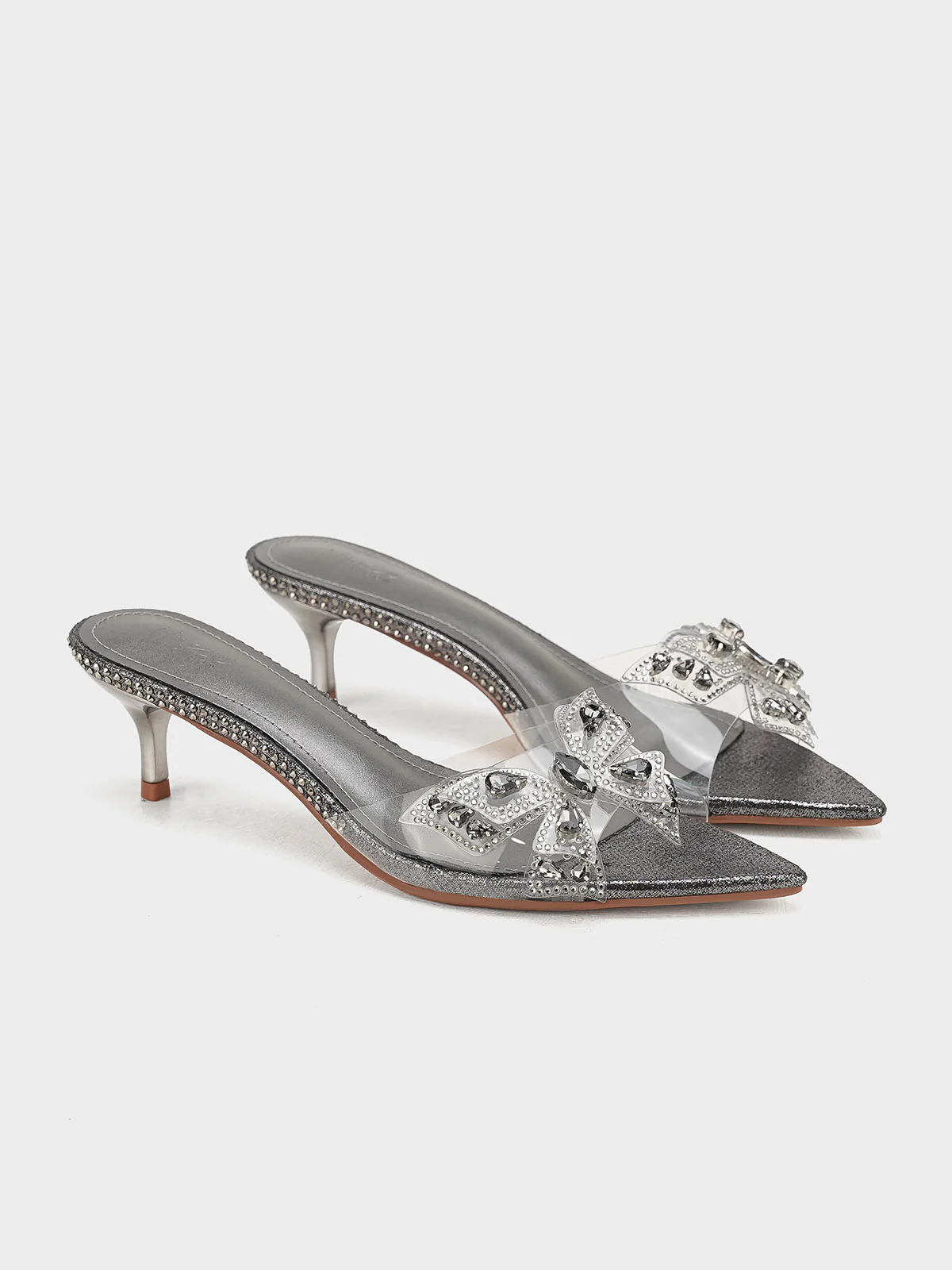 Women "ETTORE" Low Heel Transparent Sandals - Image 4