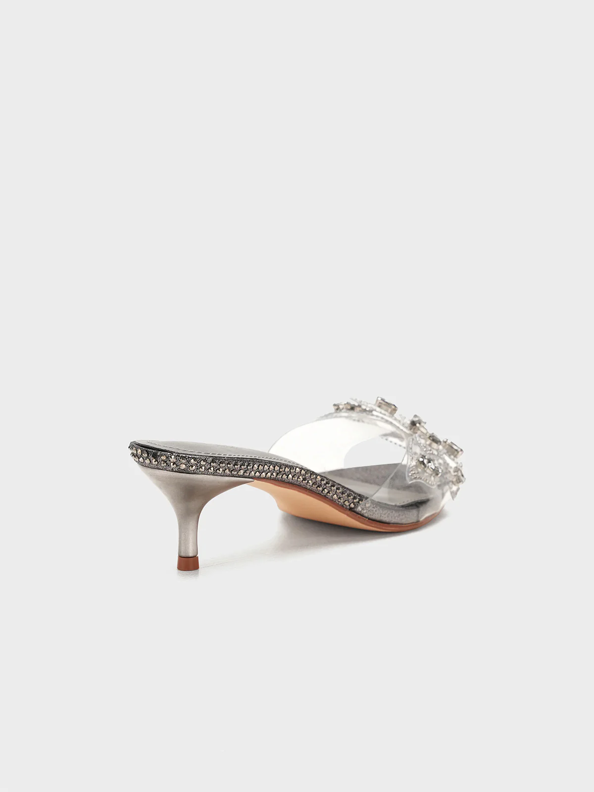 Women "ETTORE" Low Heel Transparent Sandals - Image 5