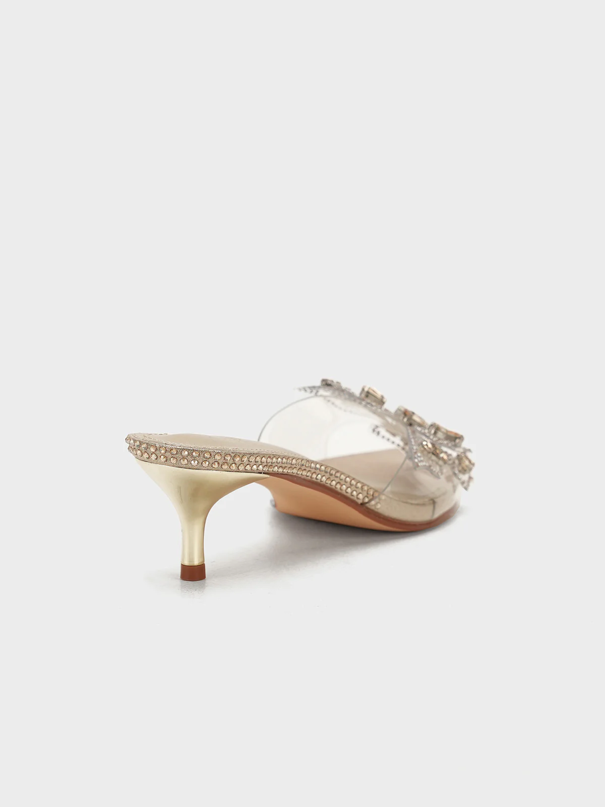 Women "ETTORE" Low Heel Transparent Sandals - Image 3